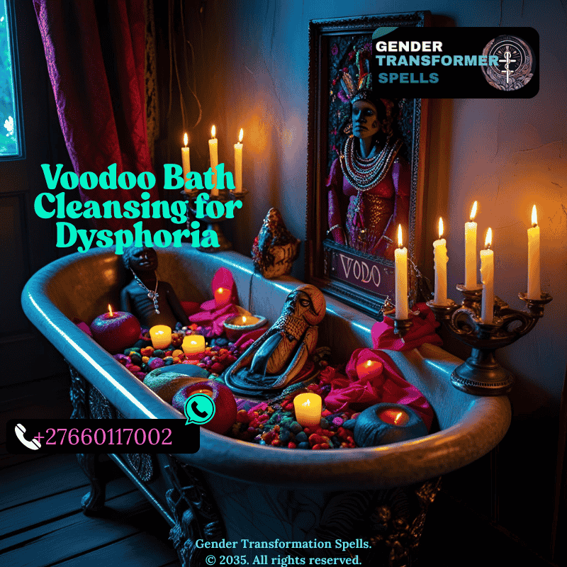 Voodoo altar beside tub with offerings to Erzulie Dantor and Freda
