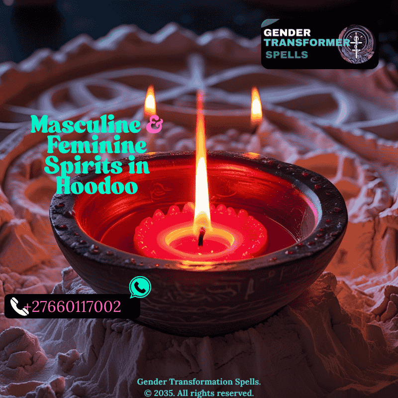 Candle ritual with red and pink flames burning beside veves