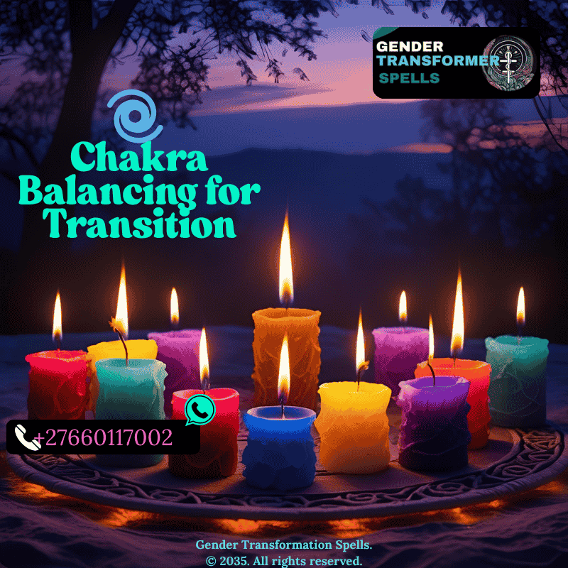 Chakra-colored candles burning in ritual circle for gender healing (2)