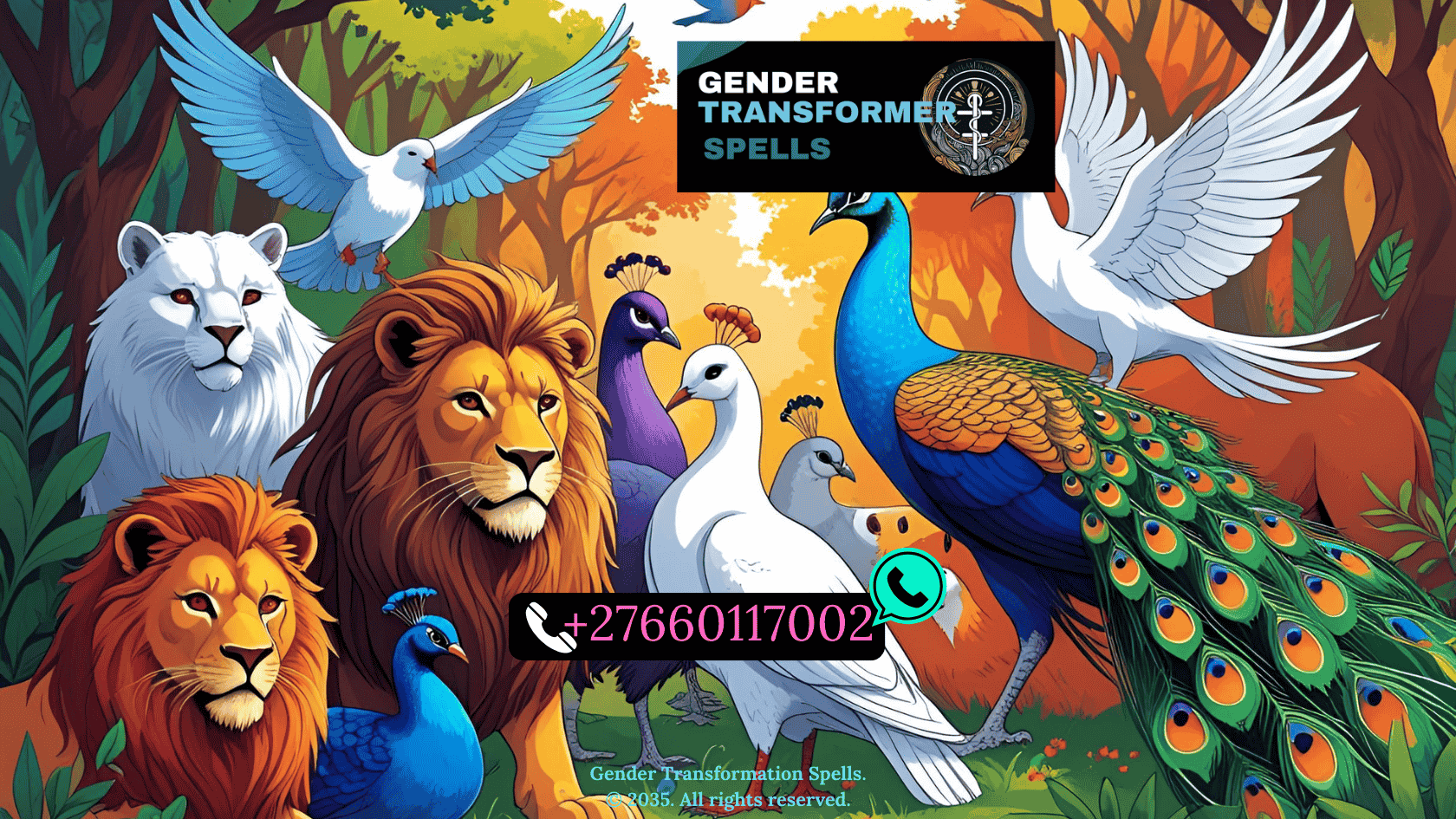 Illustration of various animals representing different gender expressions, symbolizing the diversity of spirit animals. (1)