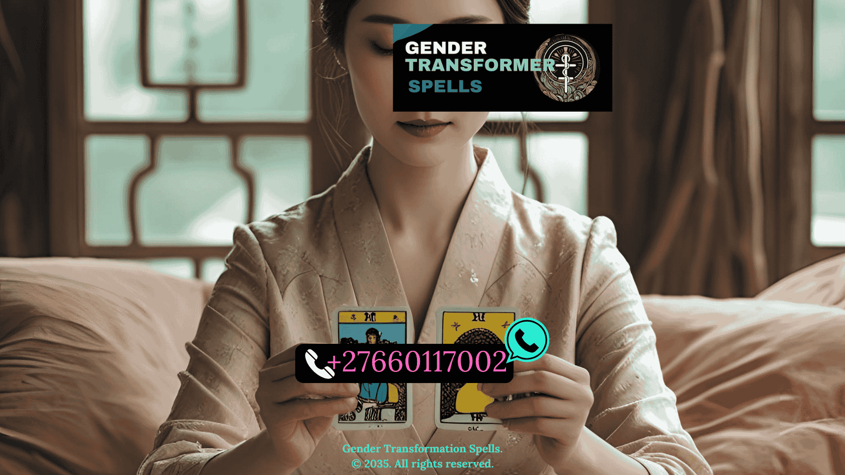 Individual in a serene setting receiving a tarot reading, symbolizing introspection and clarity.
