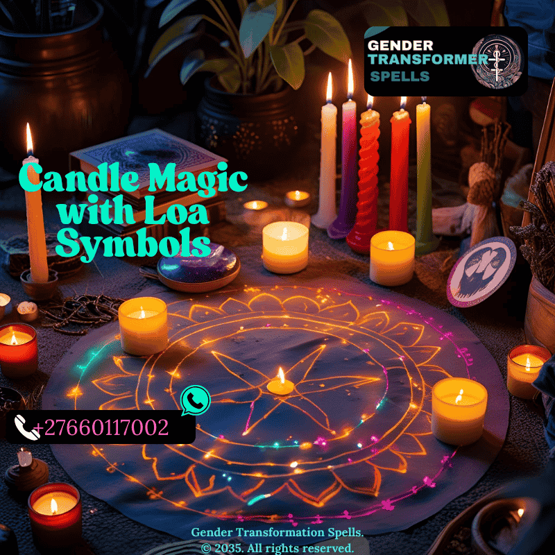 candle magic with Loa veves and ritual setup for gender affirmation (1)