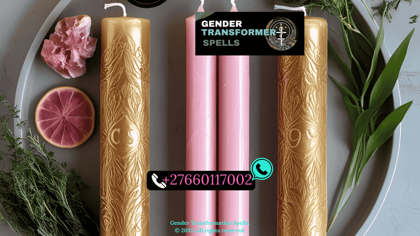 gender candle carving and spell dressing with herbs, oils, and engraved pink and gold candles (1)