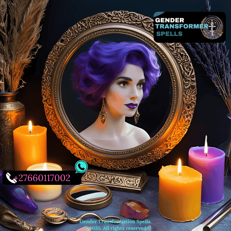hair voice style transformation spellcraft with magical mirror, candles, and gender expression tools (1)
