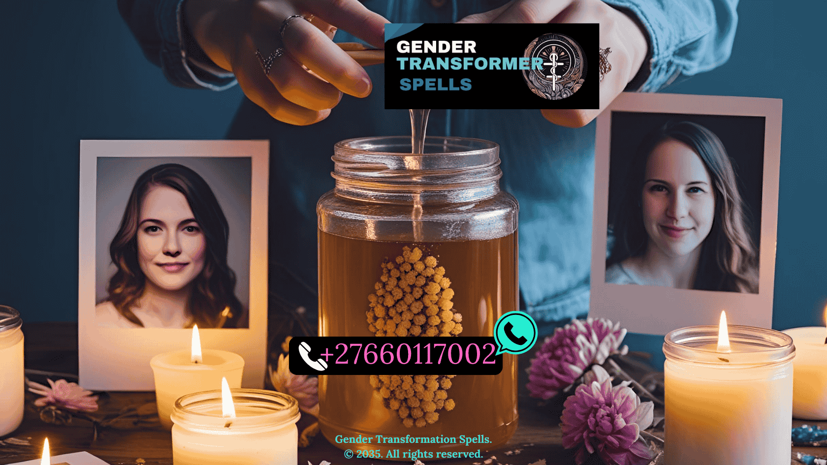 honey jar ritual for gender acceptance surrounded by candles and photos (1)