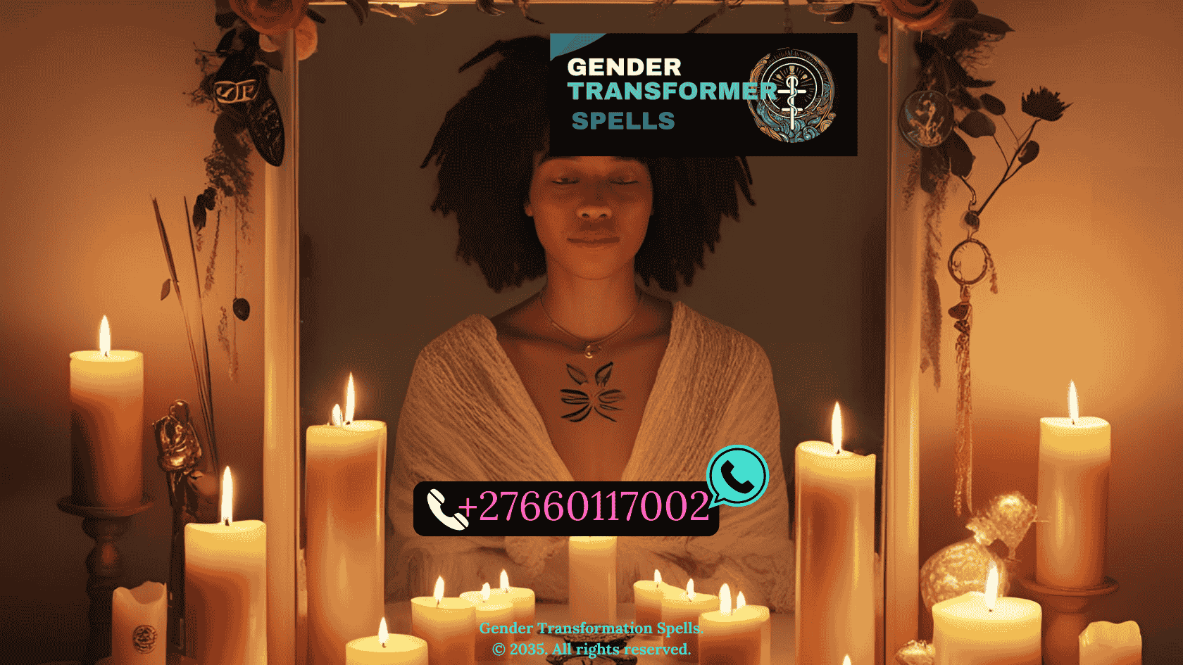 spells to be seen as your true gender with candles, mirrors, and identity symbols
